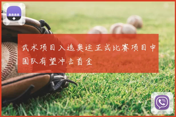 武术项目入选奥运正式比赛项目中国队有望冲击首金