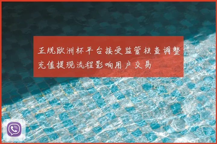 正规欧洲杯平台接受监管核查调整充值提现流程影响用户交易